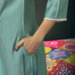 Rayon Blend Embroidered Straight Kurta with Pant & Dupatta