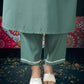 Rayon Blend Embroidered Straight Kurta with Pant & Dupatta