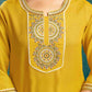 Cotton Blend Embroidery and Lace Straight Kurta with Pant & Dupatta