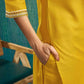 Cotton Blend Embroidery and Lace Straight Kurta with Pant & Dupatta