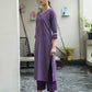 Cotton Sequins Work and Woven A-Line Kurta with Pant & Dupatta