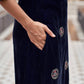 Velvet Dyed, Sequins, Embroidery and Lace Straight Kurta with Pant & Dupatta