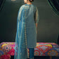 Net Sequins, Embroidery and Embroidery Lace Straight Kurta with Pant & Dupatta