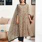 Georgette Printed Flared Kurta with Pant & Dupatta