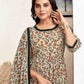 Georgette Printed Flared Kurta with Pant & Dupatta