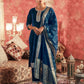 Velvet Dyed, Sequins, Embroidery and Lace Straight Kurta with Pant & Dupatta