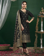 Silk Jacquard Woven Straight 3 Piece Kurta Set
