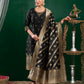 Silk Blend Jacquard Work Straight Kurta with Pant & Dupatta