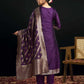 Silk Blend Jacquard Work Straight Kurta with Pant & Dupatta