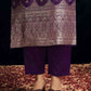 Silk Blend Jacquard Work Straight Kurta with Pant & Dupatta