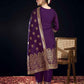 Silk Blend Jacquard Work Straight Kurta with Pant & Dupatta