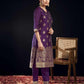 Silk Blend Jacquard Work Straight Kurta with Pant & Dupatta