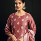 Silk Blend Jacquard Work Straight Kurta with Pant & Dupatta