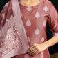 Silk Blend Jacquard Work Straight Kurta with Pant & Dupatta