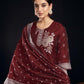 Silk Blend Jacquard Work Straight Kurta with Pant & Dupatta
