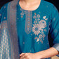 Silk Blend Jacquard Work Straight Kurta with Pant & Dupatta