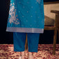 Silk Blend Jacquard Work Straight Kurta with Pant & Dupatta