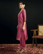 Silk Jacquard Woven Straight 3 Piece Kurta Set