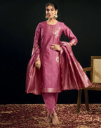 Silk Jacquard Woven Straight 3 Piece Kurta Set