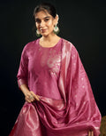 Silk Jacquard Woven Straight 3 Piece Kurta Set