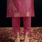 Silk Blend Jacquard Work Straight Kurta with Pant & Dupatta