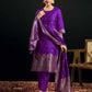 Silk Blend Jacquard Work Straight Kurta with Pant & Dupatta