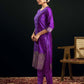Silk Blend Jacquard Work Straight Kurta with Pant & Dupatta