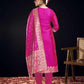 Silk Blend Jacquard Work Straight Kurta with Pant & Dupatta