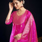 Silk Blend Jacquard Work Straight Kurta with Pant & Dupatta