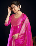 Silk Jacquard Woven Straight 3 Piece Kurta Set