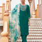 Velvet Dyed, Sequins, Embroidery and Lace Straight Kurta with Pant & Dupatta