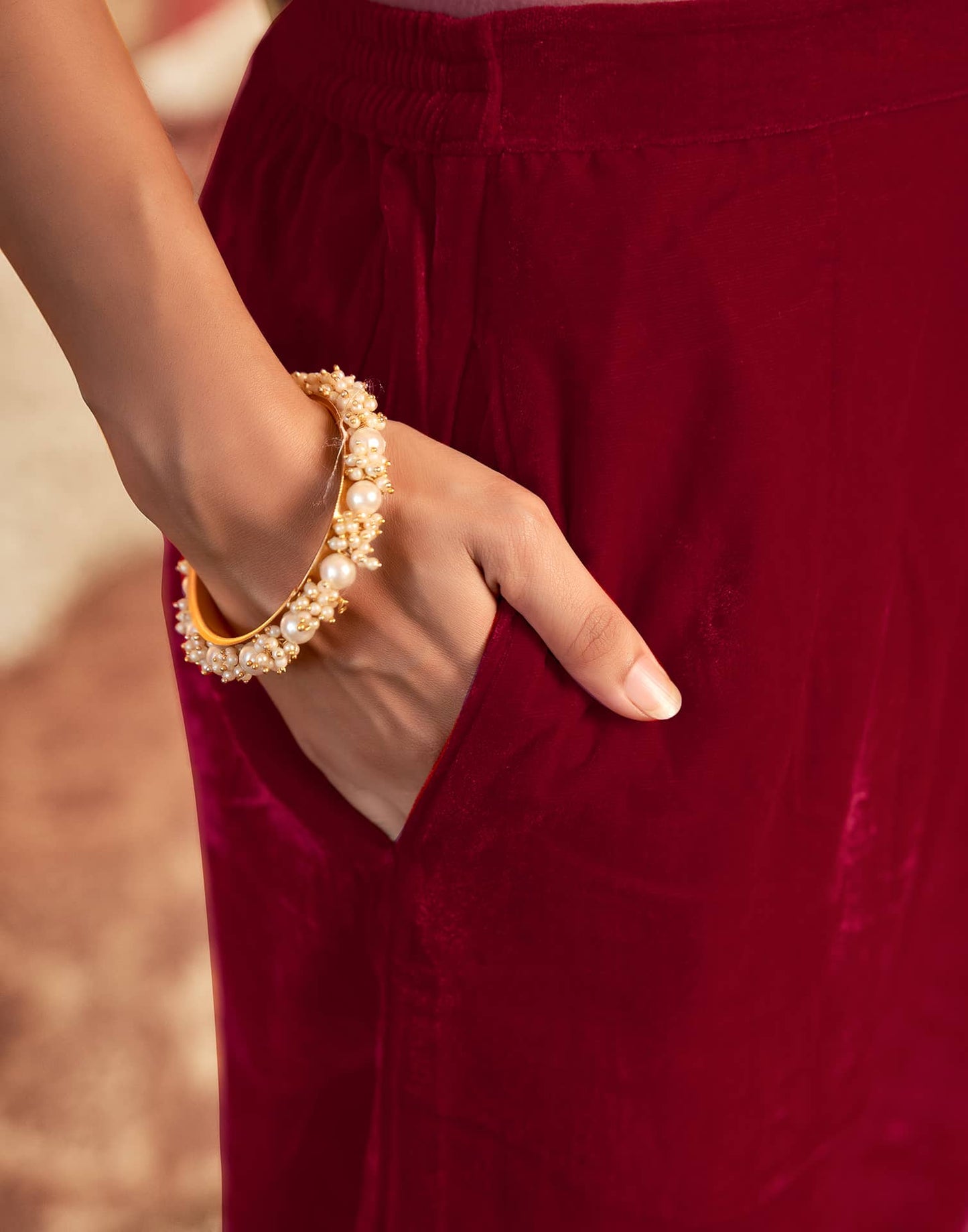 Velvet Sequins, Embroidery and Lace Straight Kurta with Pant & Dupatta