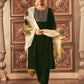 Velvet Sequins, Embroidery and Lace Straight Kurta with Pant & Dupatta