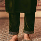 Velvet Sequins, Embroidery and Lace Straight Kurta with Pant & Dupatta