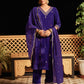 Velvet Sequins, Embroidery and Lace Straight Kurta with Pant & Dupatta
