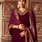 Velvet Dyed, Sequins, Embroidery and Lace Straight Kurta with Pant & Dupatta