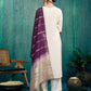 Silk Blend Woven Straight Kurta with Pant & Dupatta