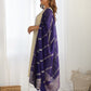 Silk Blend Sequence Embrodery Straight Kurta with Pant & Dupatta