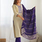 Silk Blend Sequence Embrodery Straight Kurta with Pant & Dupatta