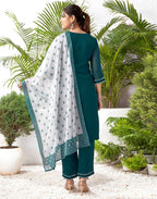Georgette Embellished Straight 3 Piece Kurta Set