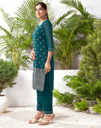 Georgette Embellished Straight 3 Piece Kurta Set