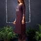 Cotton Blend Sequence Embroidery, Foil Print and Gota Lace Straight Kurta with Pant & Dupatta