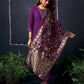 Cotton Blend Sequence Embroidery, Foil Print and Gota Lace Straight Kurta with Pant & Dupatta