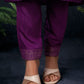 Cotton Blend Sequence Embroidery, Foil Print and Gota Lace Straight Kurta with Pant & Dupatta