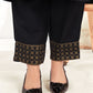Cotton Blend Sequence Embroidery, Foil Print and Gota Lace Straight Kurta with Pant & Dupatta
