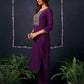 Cotton Blend Sequence, Embroidery and Lace Straight Kurta with Pant & Dupatta