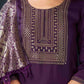 Cotton Blend Sequence, Embroidery and Lace Straight Kurta with Pant & Dupatta