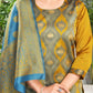 Silk Blend Jacquard Work Straight Kurta with Pant & Dupatta
