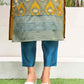 Silk Blend Jacquard Work Straight Kurta with Pant & Dupatta