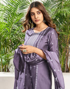 Silk Jacquard Woven Straight 3 Piece Kurta Set